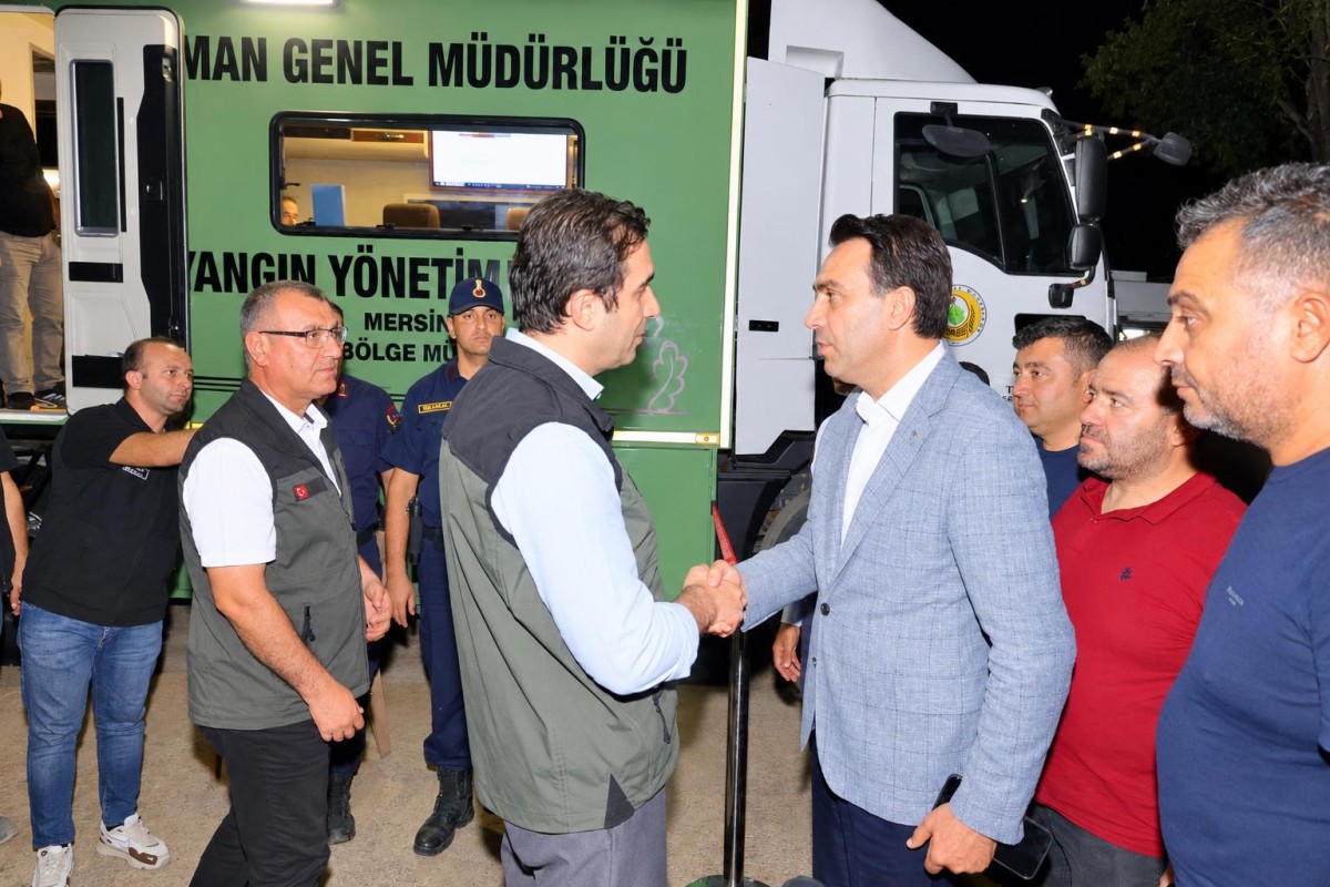 Başkan Aldemir Orman Yangın Bölgesinde